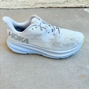 Hoka Clifton 9 Women 9B Running Walking Shoes Sneakers Gray